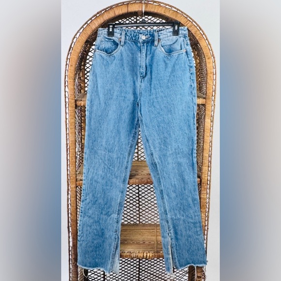 BLANKNYC The Cooper Split Hem High Rise Jeans Womens Size 28 Blue Denim - Picture 2 of 7